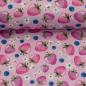 Preview: Baumwolldruck Fruits Erdbeeren auf Rosa von Swafing